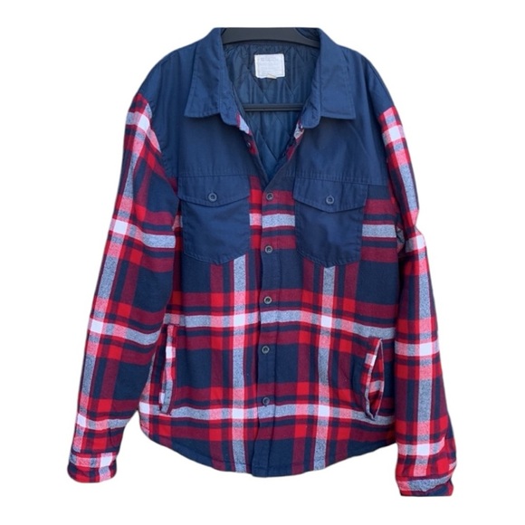Mountain Warehouse Quilted Flannel Button down Men’s Plaid Shirt Jacket Size M - Picture 1 of 15